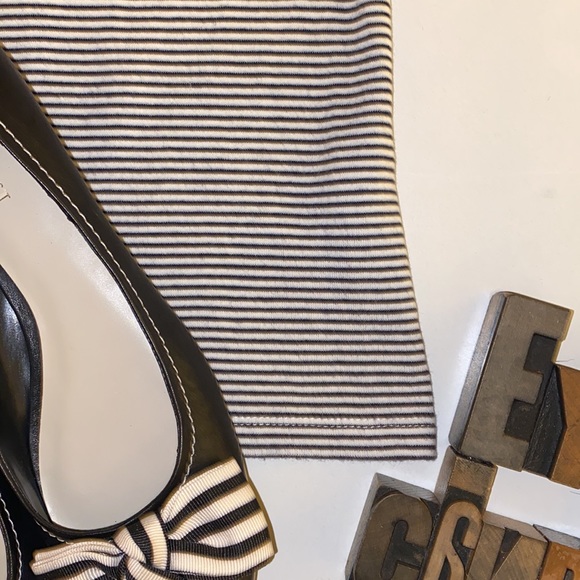 J. CREW Off the Shoulder Short Sleeve Striped T-Shirt - Picture 7 of 10